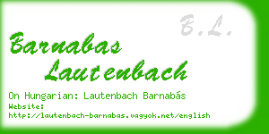 barnabas lautenbach business card